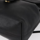 Coach Backpack Leather Black Gold Auth am9869-13