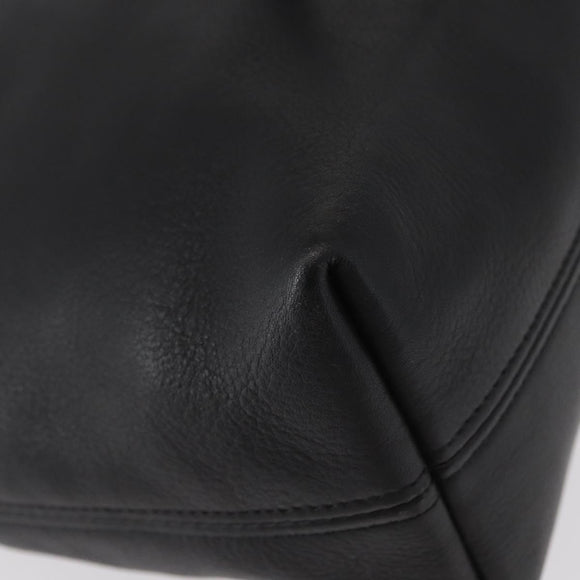 Coach Backpack Leather Black Gold Auth am9869