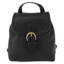 Coach Backpack Leather Black Gold Auth am9869-2