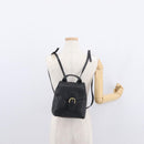 Coach Backpack Leather Black Gold Auth am9869-24
