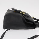 Coach Backpack Leather Black Gold Auth am9869-4