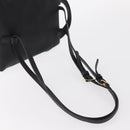 Coach Backpack Leather Black Gold Auth am9869-9