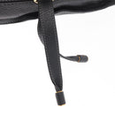 Chloe Marcie Hand Bag Leather Black Gold Auth am9872-16