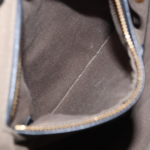 Chloe Marcie Hand Bag Leather Black Gold Auth am9872