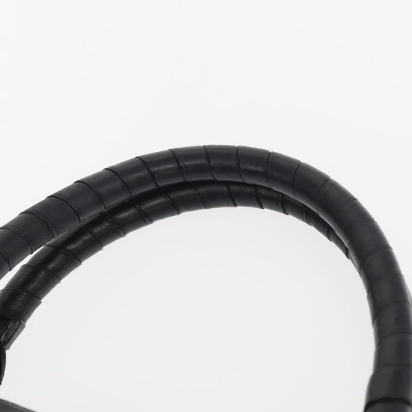 Chloe Marcie Hand Bag Leather Black Gold Auth am9872