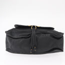 Chloe Marcie Hand Bag Leather Black Gold Auth am9872-9