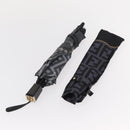 FENDI Zucca Canvas Folding Umbrella Navy Auth am9873-14