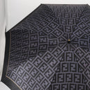 FENDI Zucca Canvas Folding Umbrella Navy Auth am9873-3