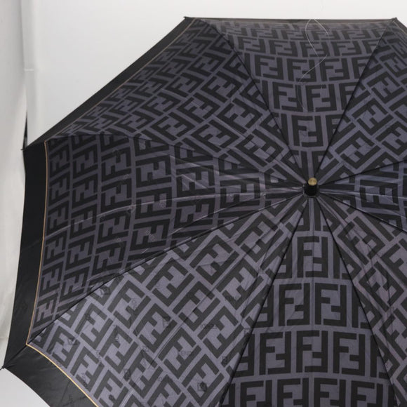 FENDI Zucca Canvas Folding Umbrella Navy Auth am9873