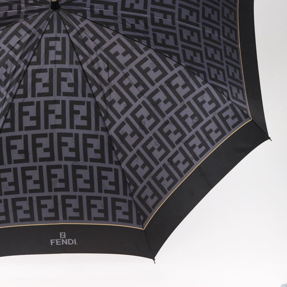 FENDI Zucca Canvas Folding Umbrella Navy Auth am9873