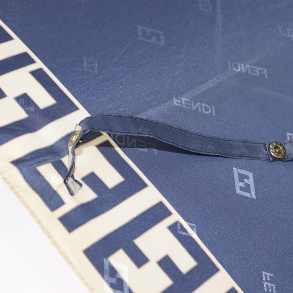 FENDI Zucca Canvas Folding Umbrella Navy Auth am9874