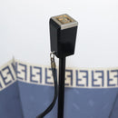 FENDI Zucca Canvas Folding Umbrella Navy Auth am9874-9