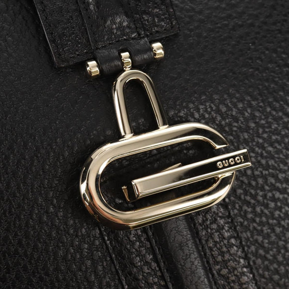 GUCCI Shoulder Bag Leather Black Silver 130779 Auth am9875V