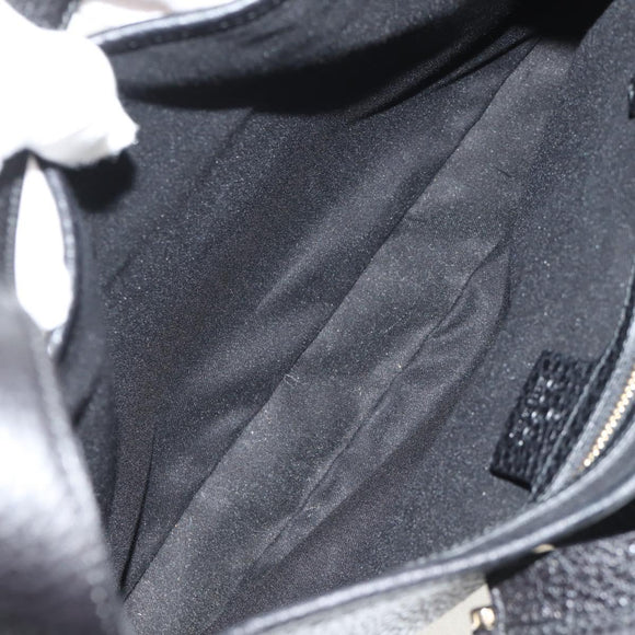 GUCCI Shoulder Bag Leather Black Silver 130779 Auth am9875V