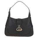 GUCCI Shoulder Bag Leather Black Silver 130779 Auth am9875V-13