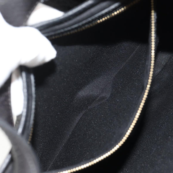 GUCCI Shoulder Bag Leather Black Silver 130779 Auth am9875V