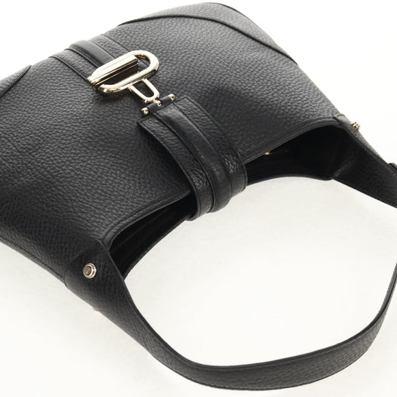 GUCCI Shoulder Bag Leather Black Silver 130779 Auth am9875V