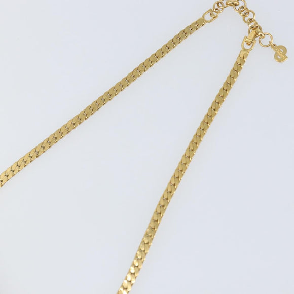 Christian Dior Necklace metal Gold Auth am9877