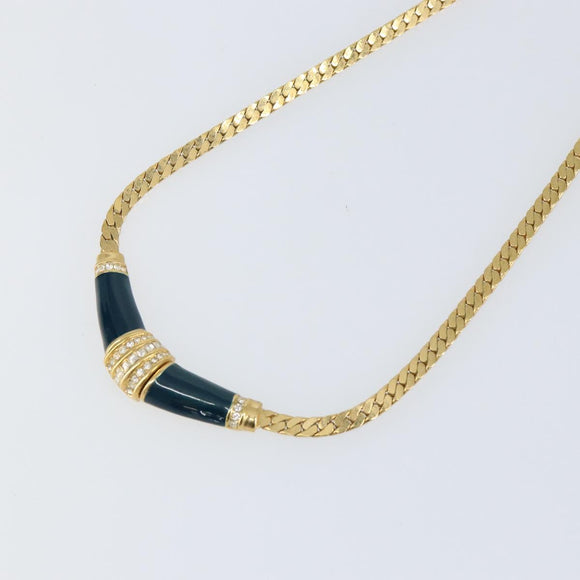 Christian Dior Necklace metal Gold Auth am9877