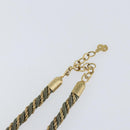Christian Dior Necklace metal Gray Gold Auth am9878-10