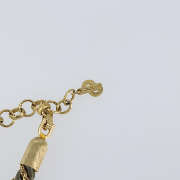 Christian Dior Necklace metal Gray Gold Auth am9878