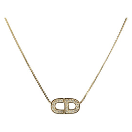Christian Dior Necklace metal Gold Auth am9879