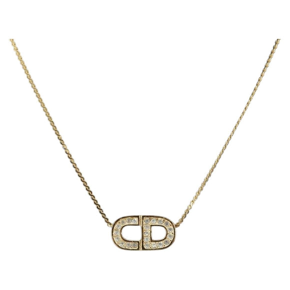 Christian Dior Necklace metal Gold Auth am9879