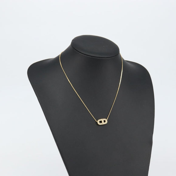 Christian Dior Necklace metal Gold Auth am9879