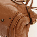 Chloe Paddington Hand Bag Leather Brown Silver gold Auth am9880V-14