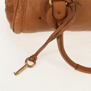 Chloe Paddington Hand Bag Leather Brown Silver gold Auth am9880V-15