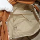 Chloe Paddington Hand Bag Leather Brown Silver gold Auth am9880V-23