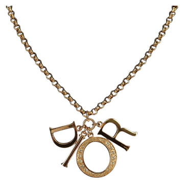 Christian Dior Necklace metal Gold Auth am9882V