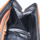 FENDI Pecan Canvas Mini Boston Bag PVC 2way Black Brown gold Auth am9884-21