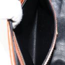 FENDI Pecan Canvas Mini Boston Bag PVC 2way Black Brown gold Auth am9884-24