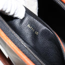 FENDI Pecan Canvas Mini Boston Bag PVC 2way Black Brown gold Auth am9884-25