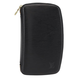 LOUIS VUITTON Epi Agenda Geod Travel Case Black M63872 LV Auth am9885