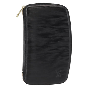 LOUIS VUITTON Epi Agenda Geod Travel Case Black M63872 LV Auth am9885