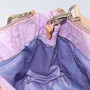 ETRO Paisley Hand Bag PVC Leather 2way Pink Gold Auth am9887-20