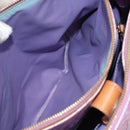 ETRO Paisley Hand Bag PVC Leather 2way Pink Gold Auth am9887-25