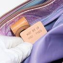 ETRO Paisley Hand Bag PVC Leather 2way Pink Gold Auth am9887-12