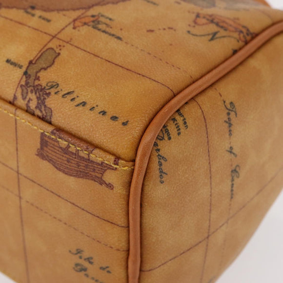 PRIMA CLASSE Mini Boston Bag 2way Beige Gold Auth am9889