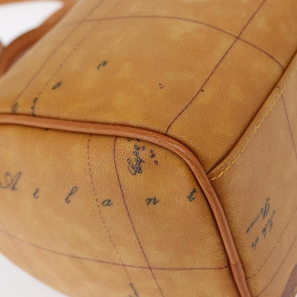 PRIMA CLASSE Mini Boston Bag 2way Beige Gold Auth am9889