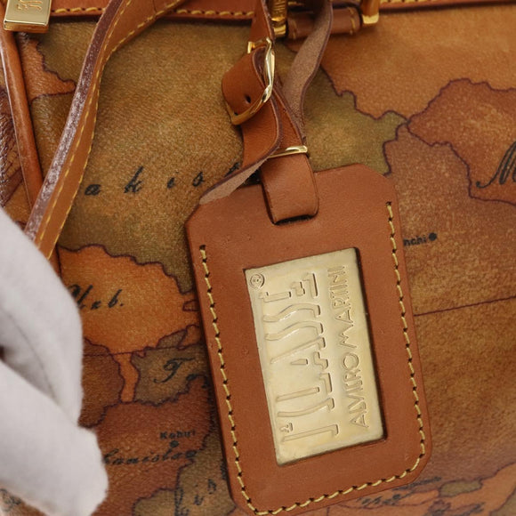 PRIMA CLASSE Mini Boston Bag 2way Beige Gold Auth am9889