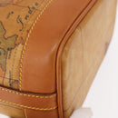 PRIMA CLASSE purse Shoulder Bag Leather PVC Beige Gold Auth am9890-9