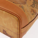 PRIMA CLASSE purse Shoulder Bag Leather PVC Beige Gold Auth am9890-14