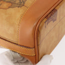 PRIMA CLASSE purse Shoulder Bag Leather PVC Beige Gold Auth am9890-15