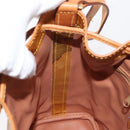 PRIMA CLASSE purse Shoulder Bag Leather PVC Beige Gold Auth am9890-19