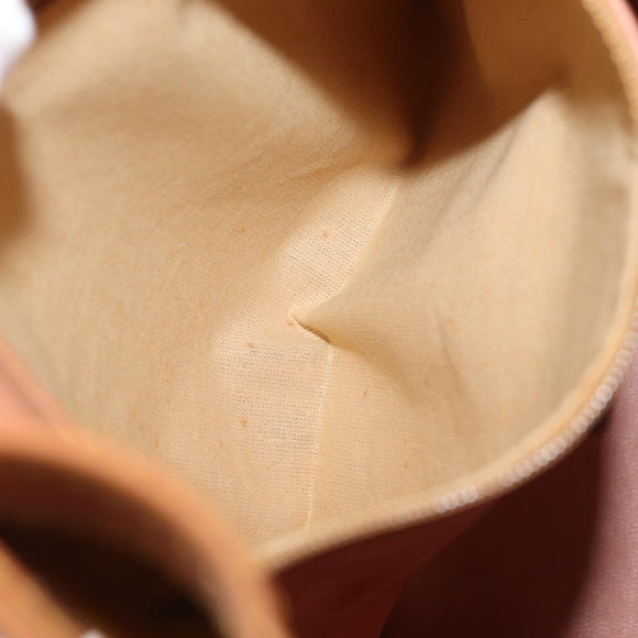 PRIMA CLASSE purse Shoulder Bag Leather PVC Beige Gold Auth am9890