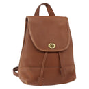 Coach Backpack Leather Brown Gold Auth am9891-1