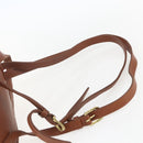 Coach Backpack Leather Brown Gold Auth am9891-9